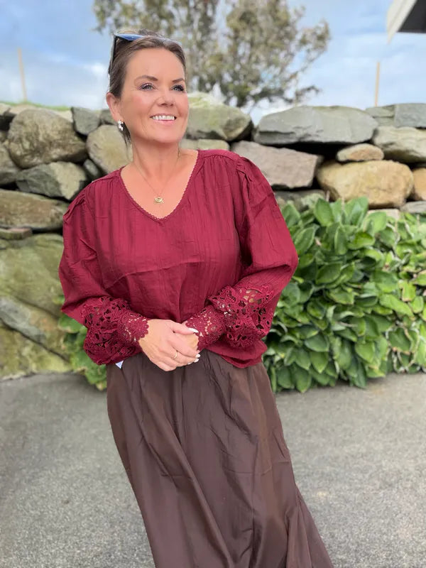 Tina Bluse – Burgunder