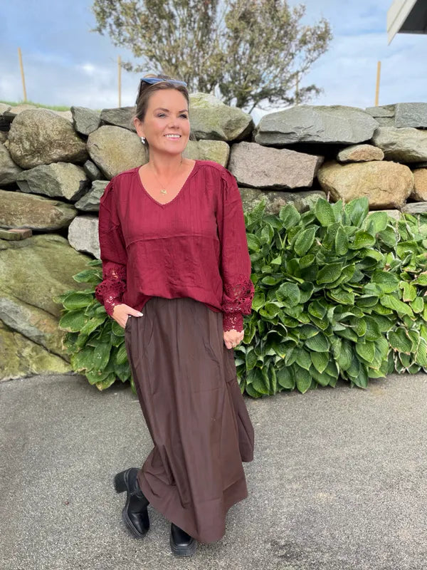 Tina Bluse – Burgunder