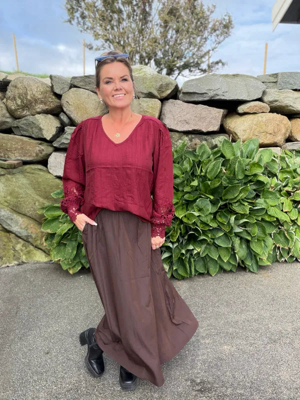 Tina Bluse – Burgunder