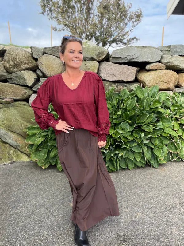 Tina Bluse – Burgunder