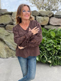 Tina Bluse – Brun