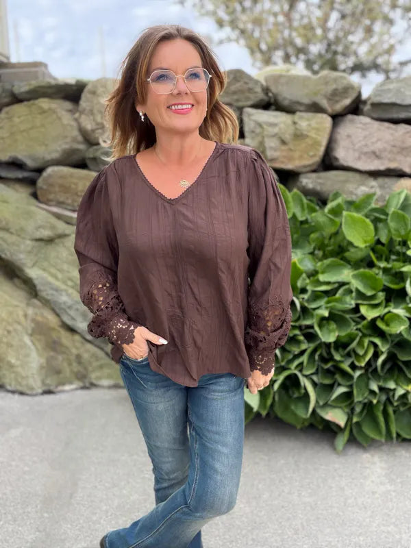 Tina Bluse – Brun