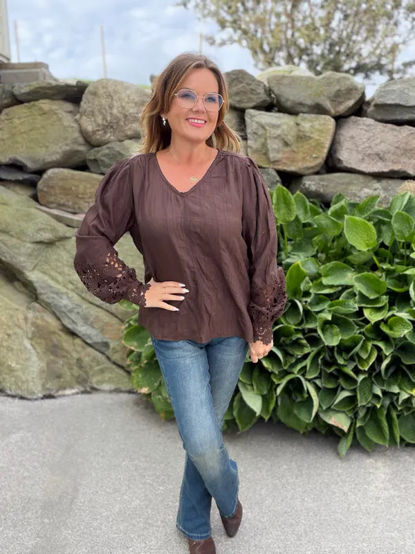 Tina Bluse – Brun