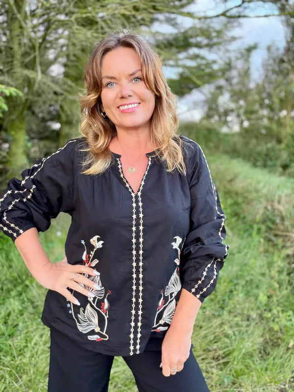Reno bluse fra Cream – sort