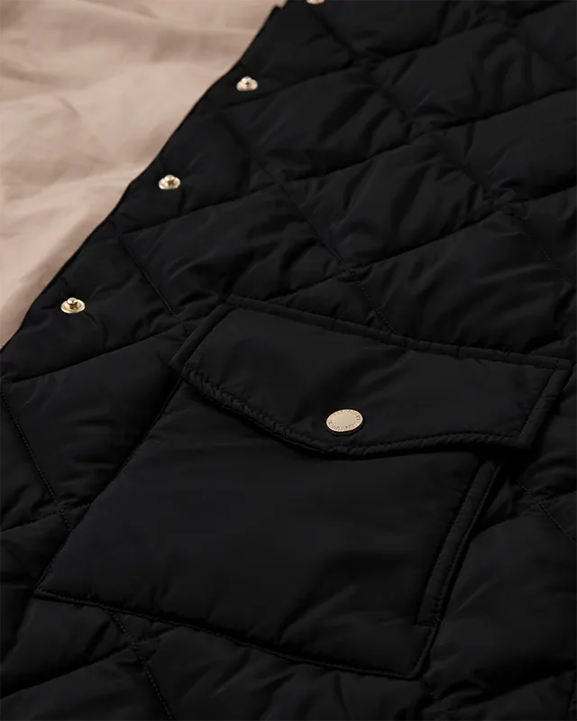 Olga lang vest fra Freequent – sort