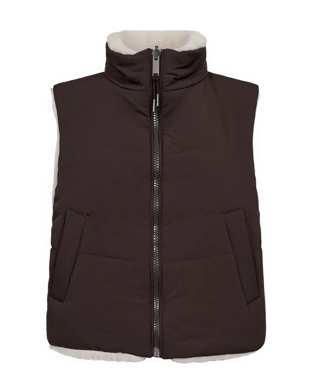 Ravi vendbar vest – Brun/krem – Freequent