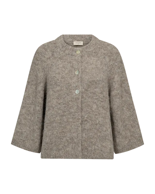 Lulu Cardigan – Desert Taupe Melange
