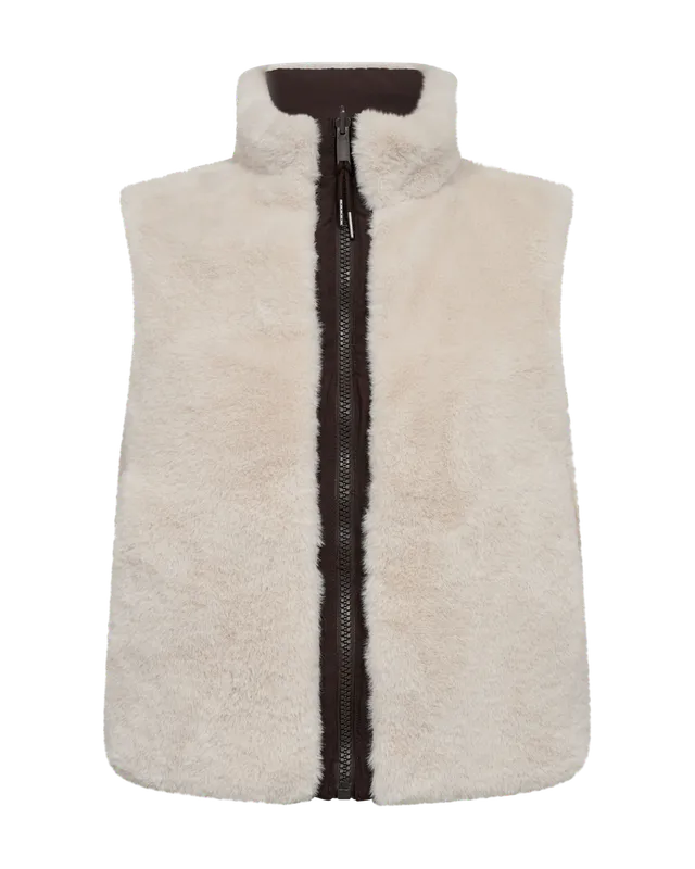 Ravi vendbar vest – Brun/krem – Freequent