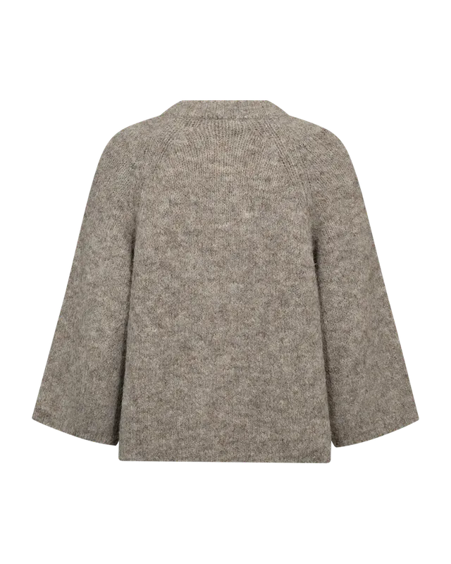 Lulu Cardigan – Desert Taupe Melange