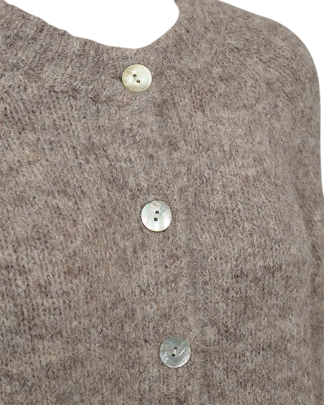 Lulu Cardigan – Desert Taupe Melange