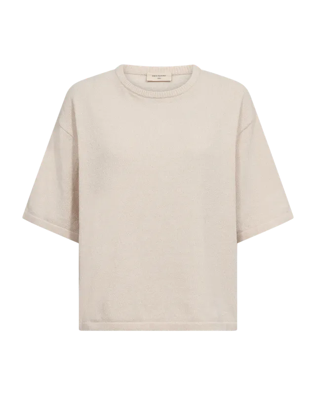 Tempo chenille topp fra Freequent – lys beige