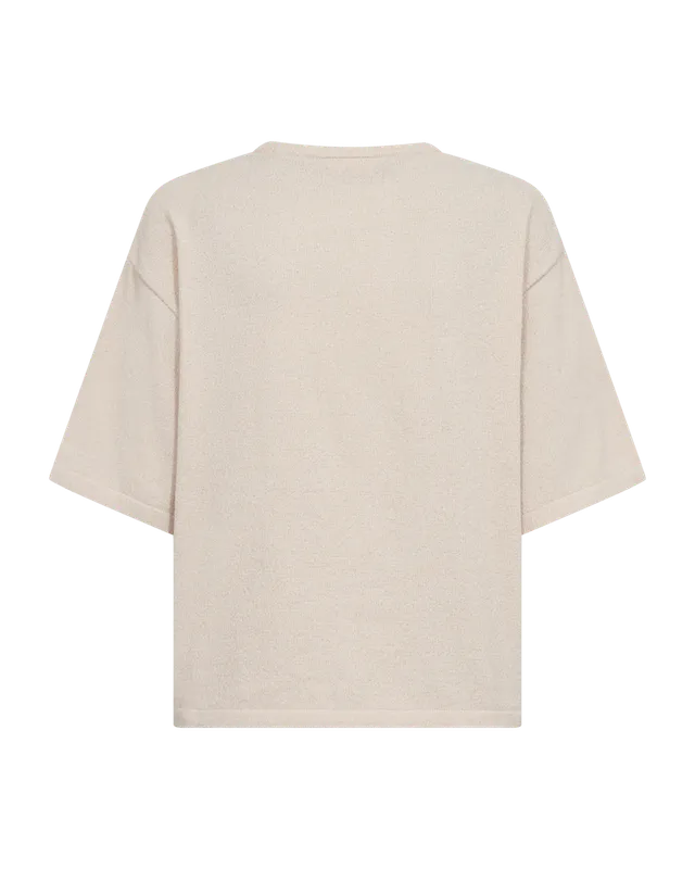 Tempo chenille topp fra Freequent – lys beige